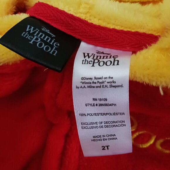 Disney Baby Winnie the Pooh Halloween Costume Deluxe Soft Plush Size 2T - Picture 3 of 4